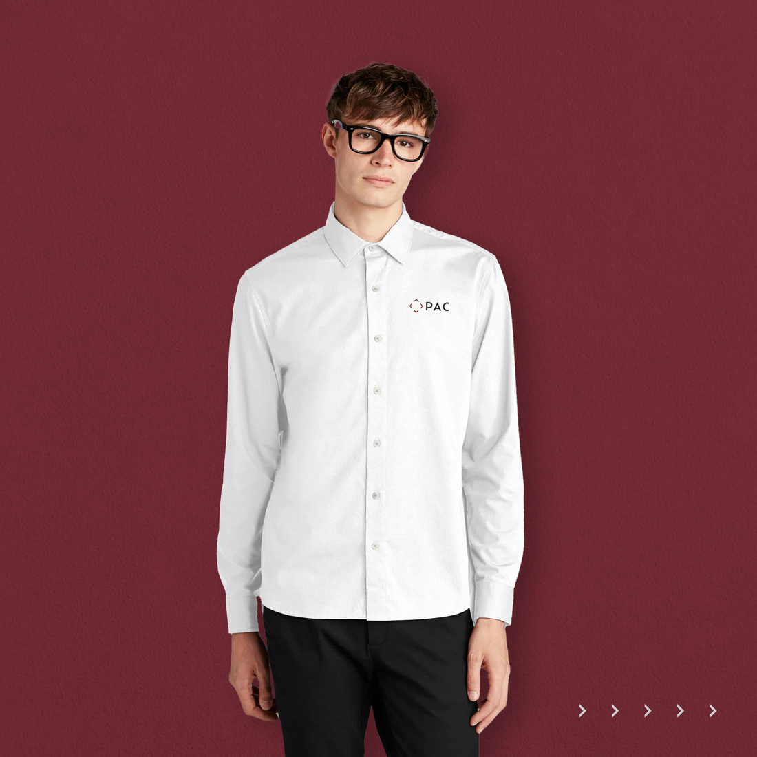 Men’s White Button Up Long Sleeve